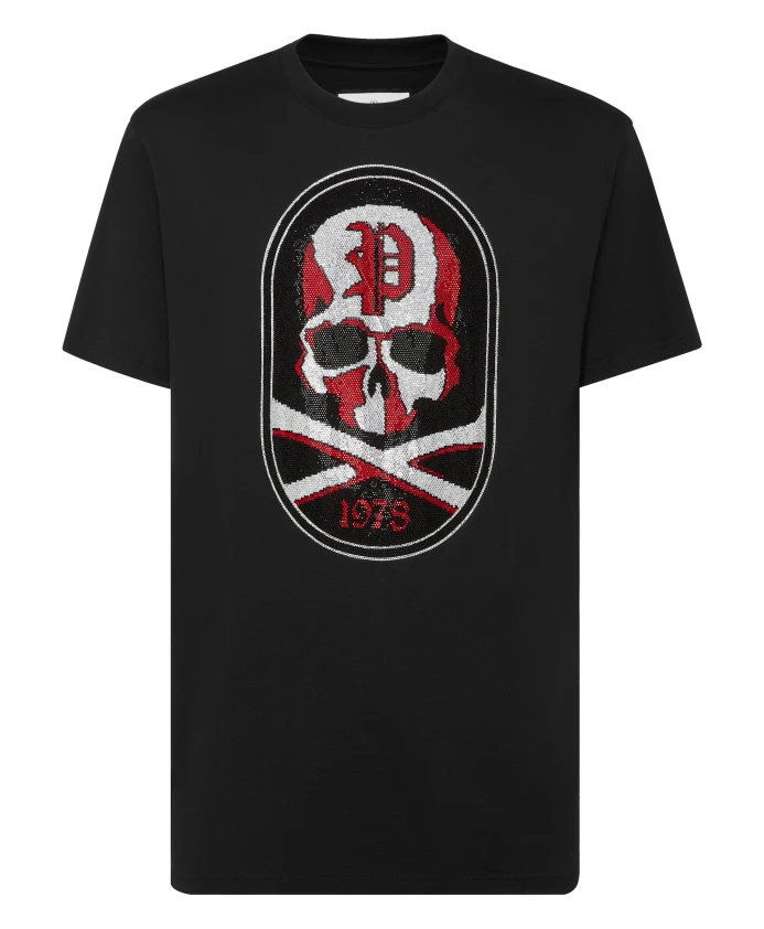 

Футболка с круглым вырезом и рисунком черепа Philipp Plein, черный