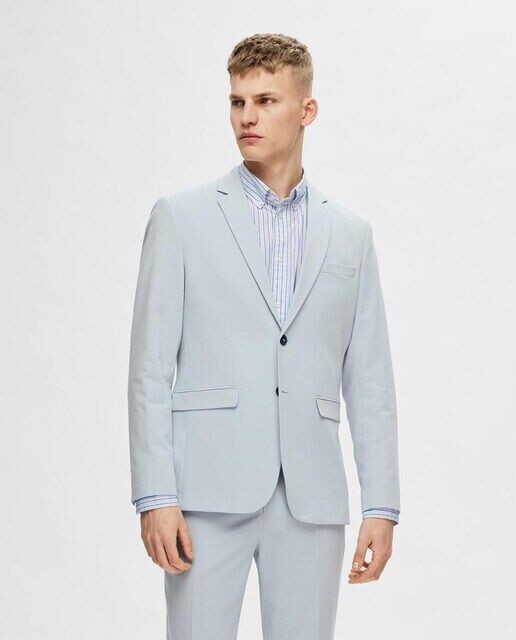 

Мужской пиджак Slim Fit Selected, светло-синий