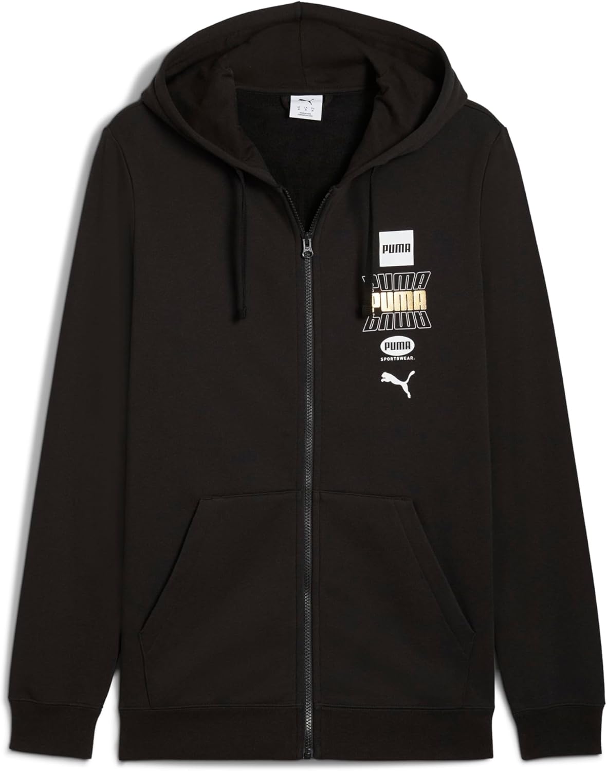 

Мужская повседневная спортивная толстовка PUMA с флисовой подкладкой, толстовка ESS Logo Lab Holiday FZ (FL 691097), черный