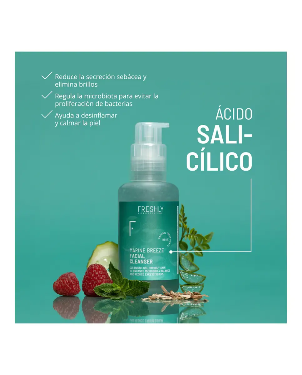 Гель для умывания Freshly Cosmetics — Очищающее средство для лица Marine Breeze Facial Cleanser, 100 мл — фото 3