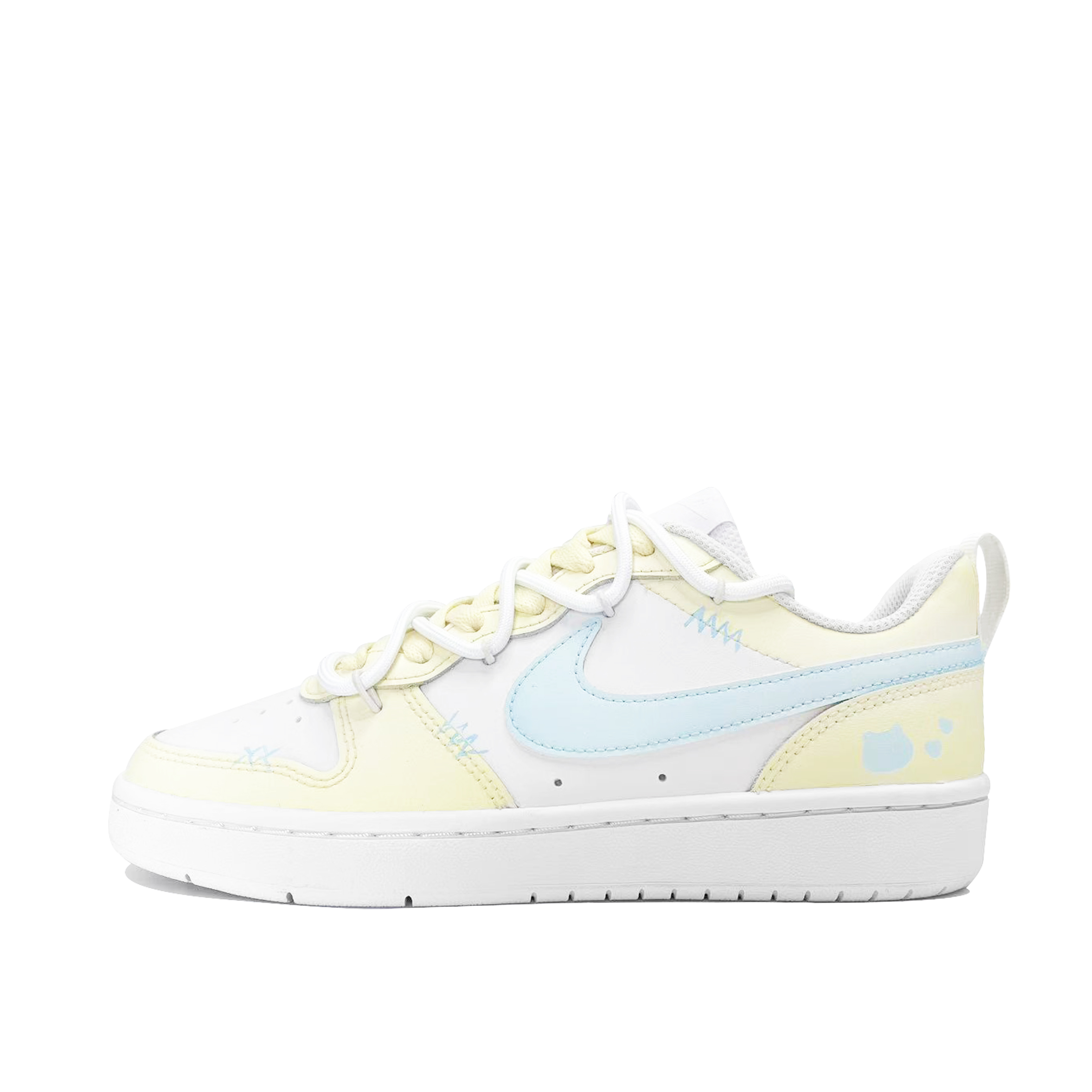 

Детские скейтерские кроссовки Court Borough для младших школьников Nike, желтый/синий