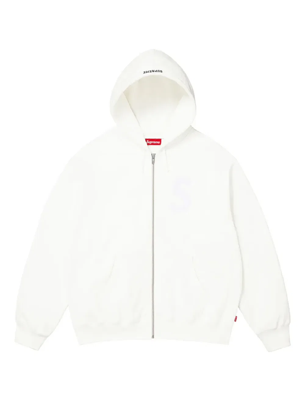 Толстовка на молнии с логотипом S Supreme, белый