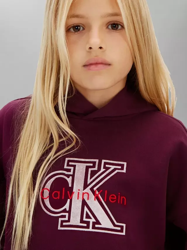 Детская хлопковая толстовка оверсайз с логотипом, Polar Fig Calvin Klein — фото 4