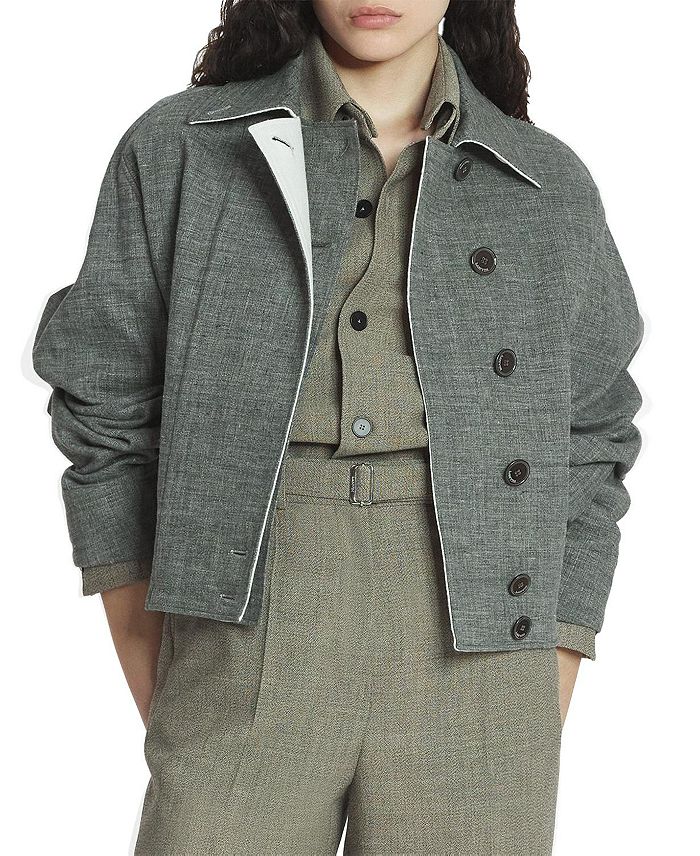 

Льняной жакет Lanvin, серый