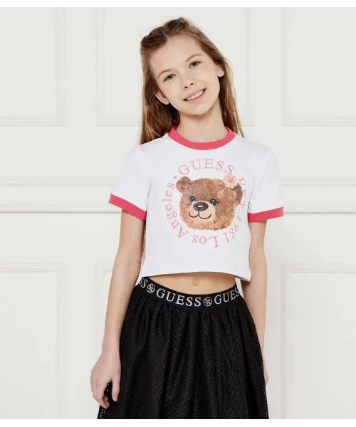 

Футболка Cropped fit Guess, белый