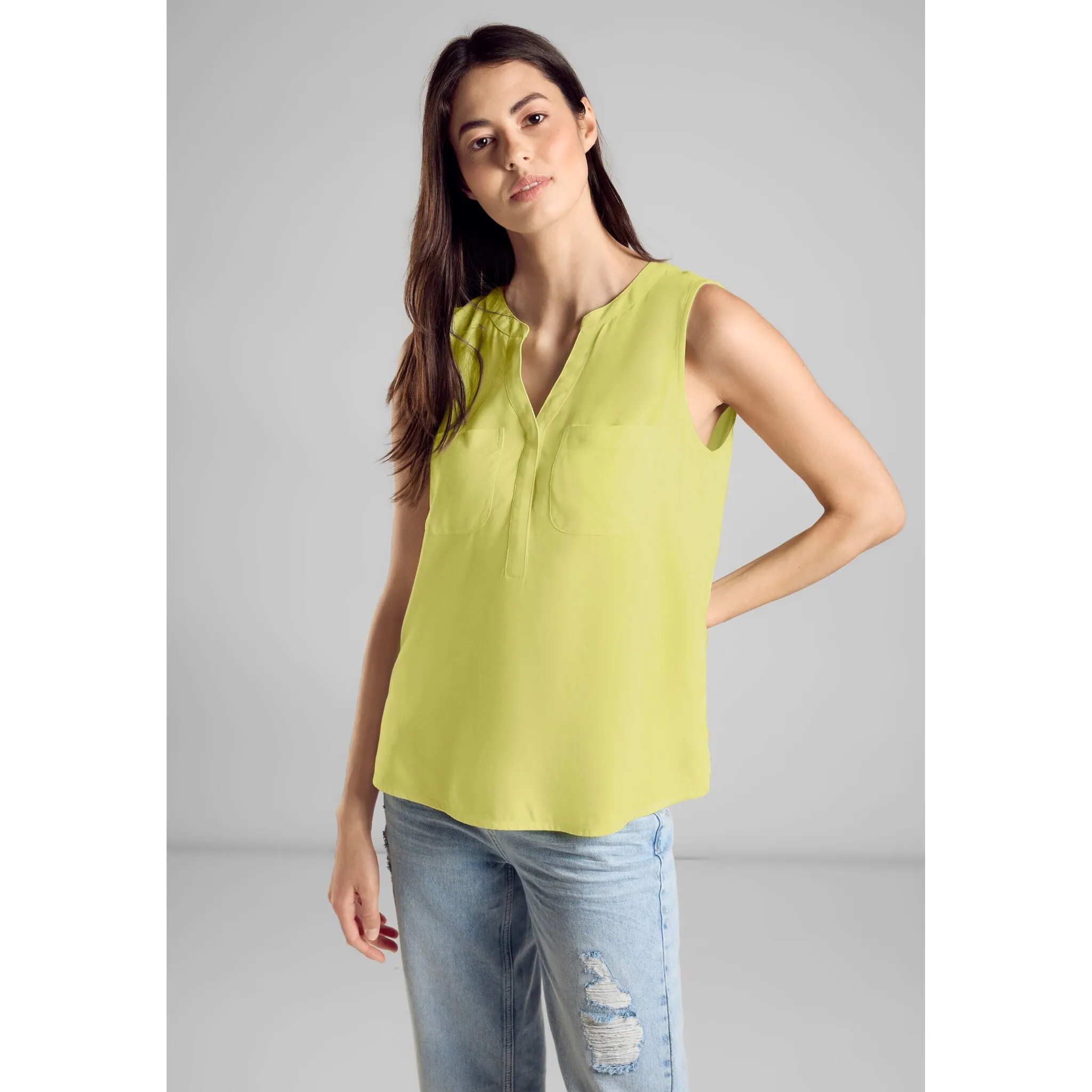 

Блузка-топ STREET ONE из мягкой вискозы, цвет Frosting Yellow