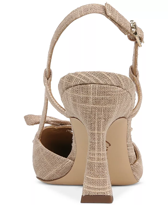 Женские туфли-лодочки Monica с острым носом и бантом на бретельке Circus Ny By Sam Edelman, загар/бежевый — фото 3