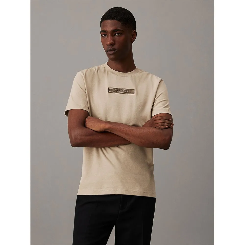 

Футболка Calvin Klein Embroidered Logo Peached, бежевый