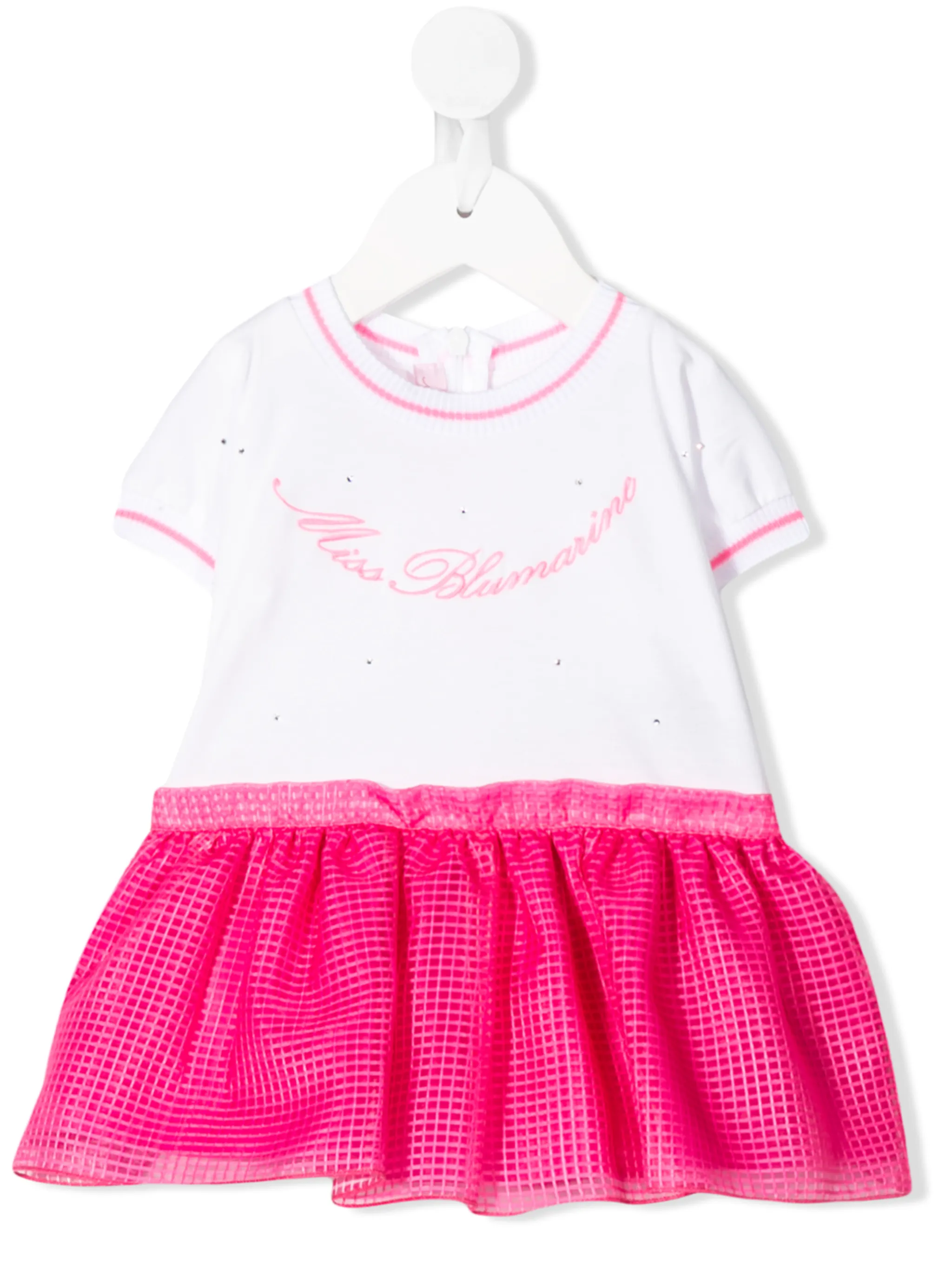 

Расклешенное платье-футболка Miss Blumarine, белый