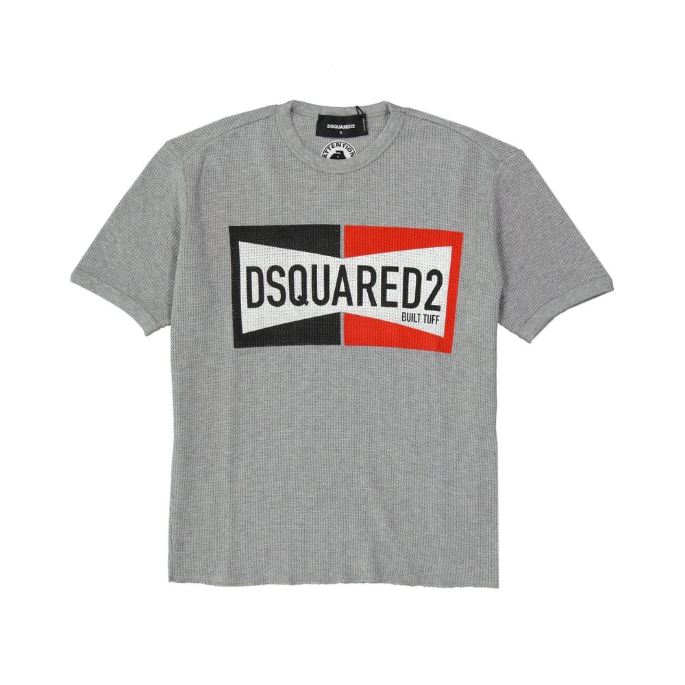 

Футболка с двухцветным логотипом Dsquared2, серый
