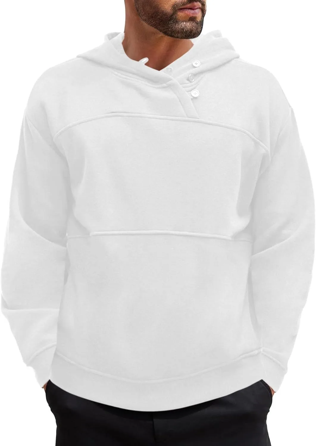 

Мужская флисовая толстовка с длинным рукавом и капюшоном, свободного кроя Floral Find