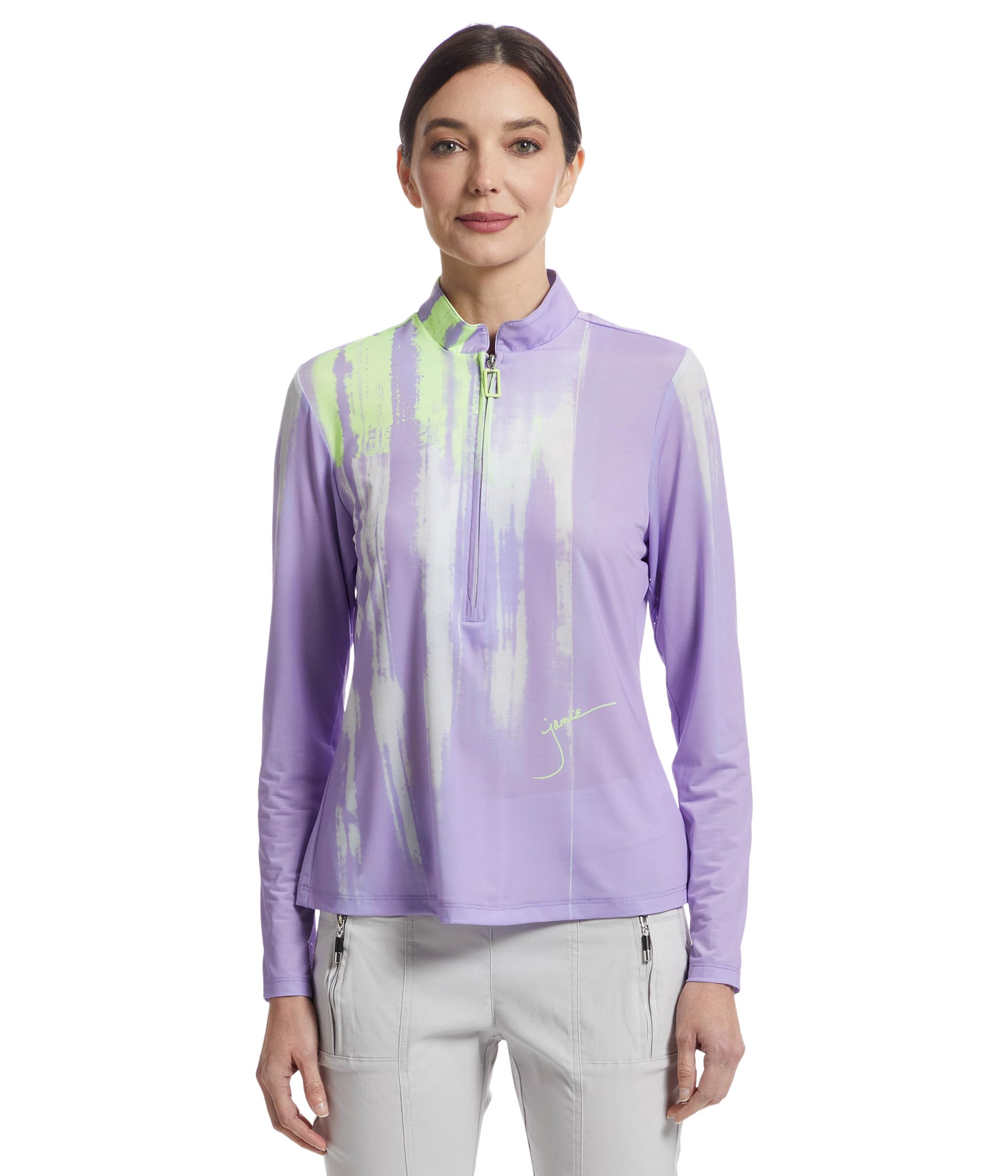 

Топ Jamie Sadock Sunsense Kinetic Print Long, фиолетовый