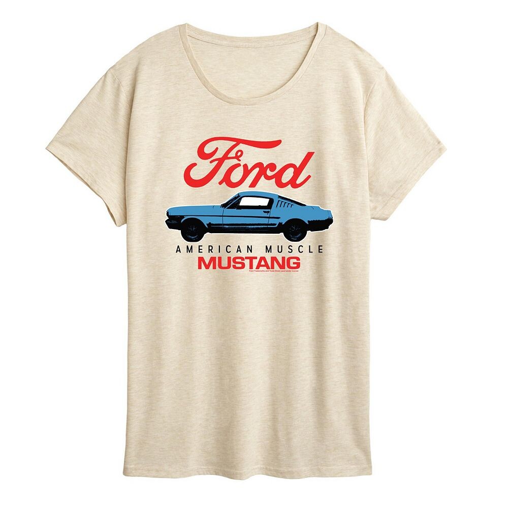 

Женская футболка с рисунком Ford American Mustang Licensed Character, бежевый