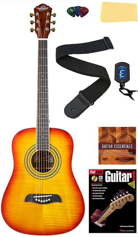 

Акустическая гитара Oscar Schmidt OG5 3/4-Size Kids Acoustic Guitar - Flame Yellow Sunburst w/ Tuner