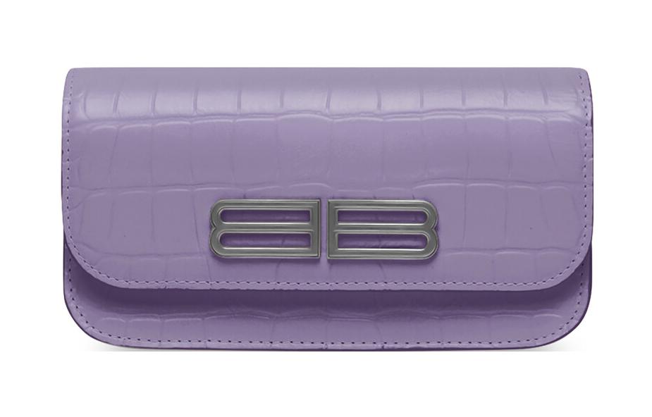 

Balenciaga Кожаный кошелек для женщин розово-фиолетовый