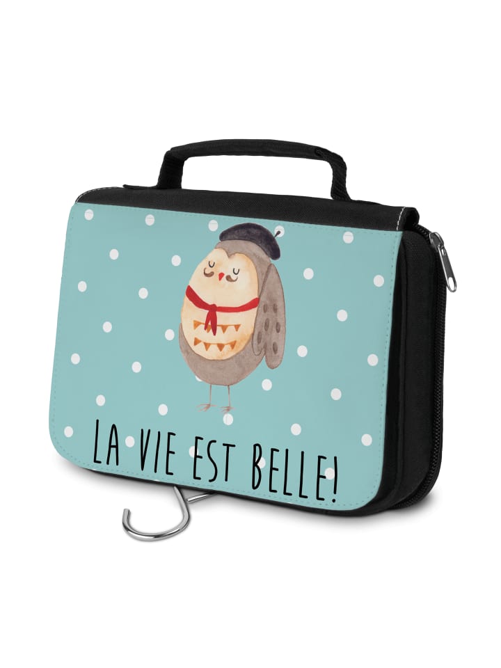 

Дорожная сумка в виде совы с надписью Франция в пастельно-бирюзовых тонах Mr. & Mrs. Panda