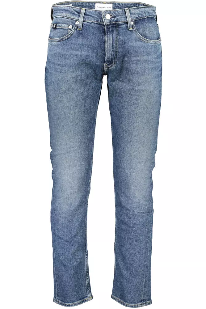 

Синие хлопковые мужские джинсы Calvin Klein