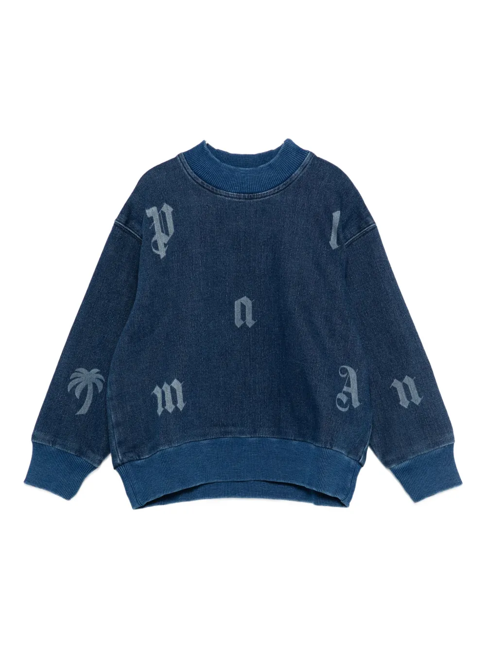 

Толстовка с логотипом Palm Angels Kids, синий