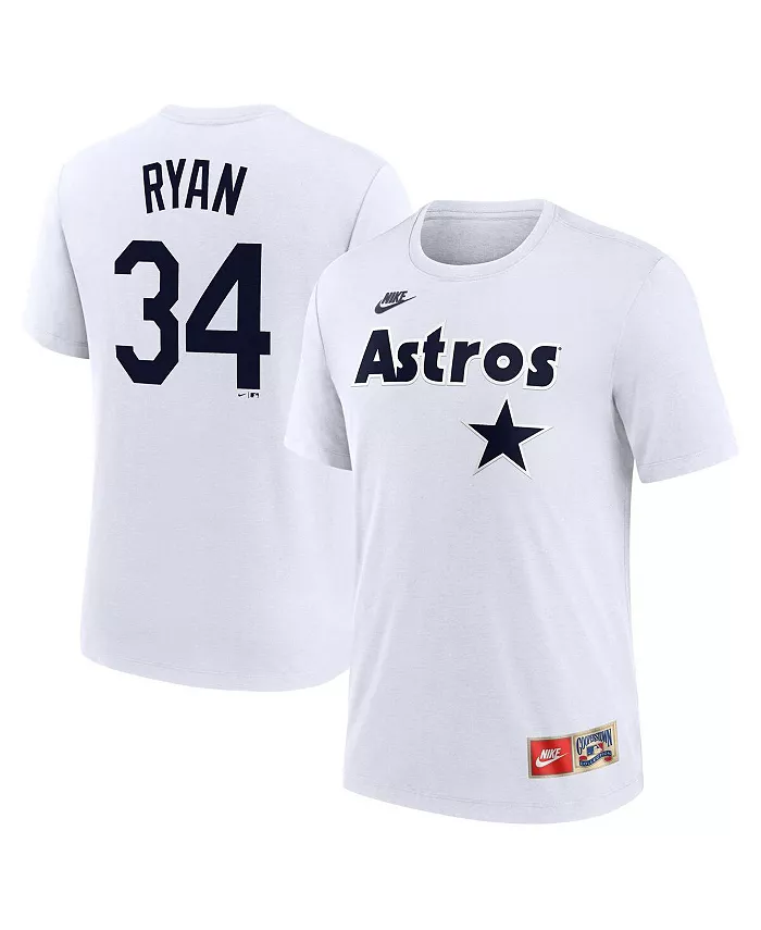 

Мужская футболка Nolan Ryan White Houston Astros из коллекции Cooperstown с именем и номером, трикотаж из смесовой ткани Nike
