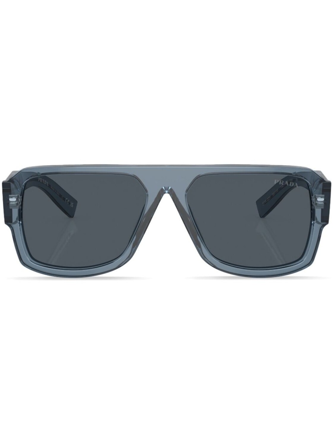 

Солнцезащитные очки в прозрачной оправе Prada Eyewear, серый