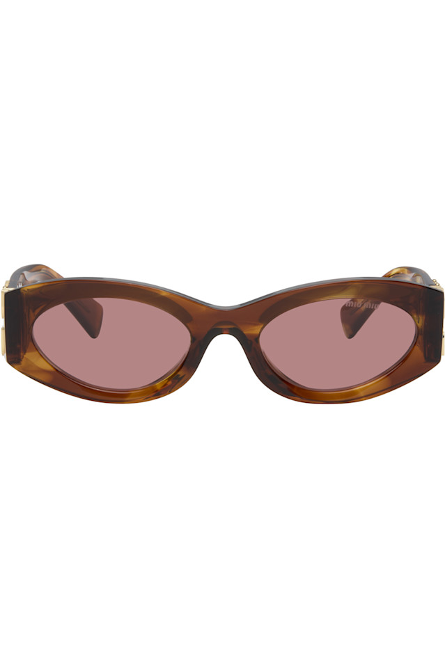 

Miu Miu Eyewear Солнцезащитные очки Brown Miu Glimpse
