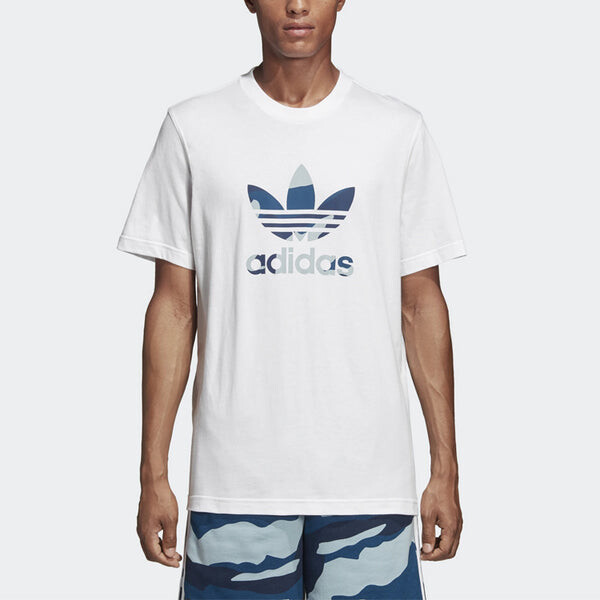 Футболка originals camouflage logo printing short sleeve white Adidas, белый — фото 3