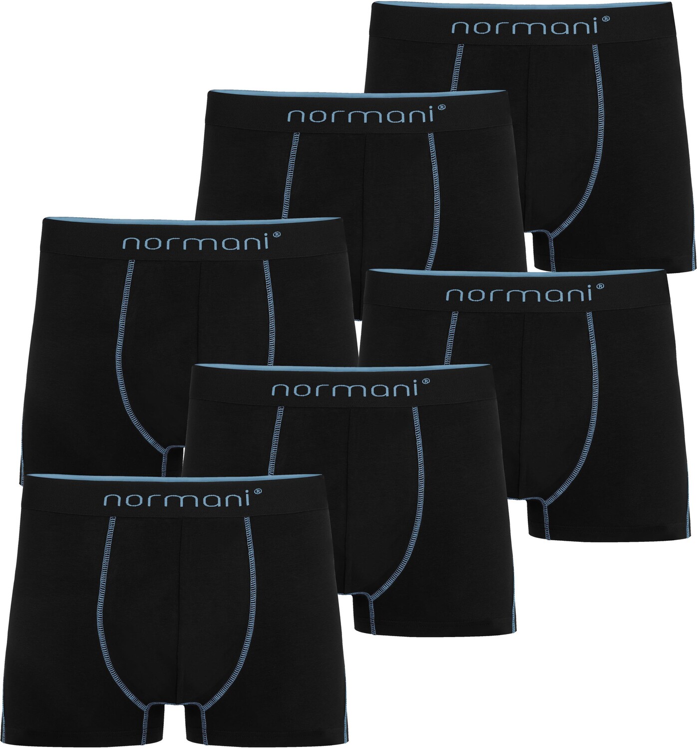 

Боксеры normani 6 Herren Baumwoll-Boxershorts, светло-синий