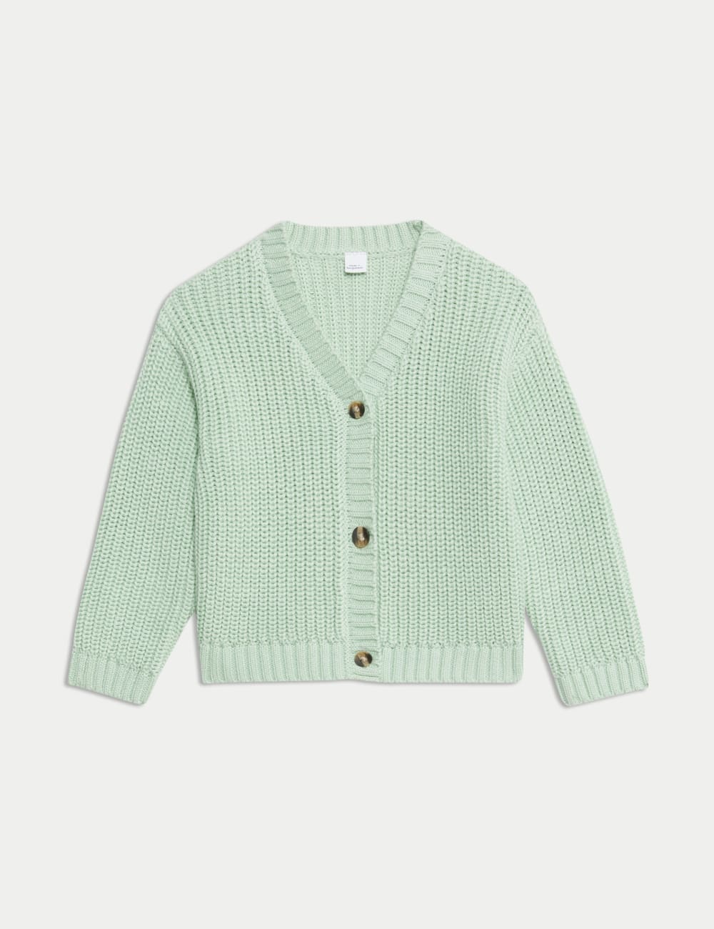 

Вязаный кардиган из чистого хлопка Marks & Spencer, зеленый