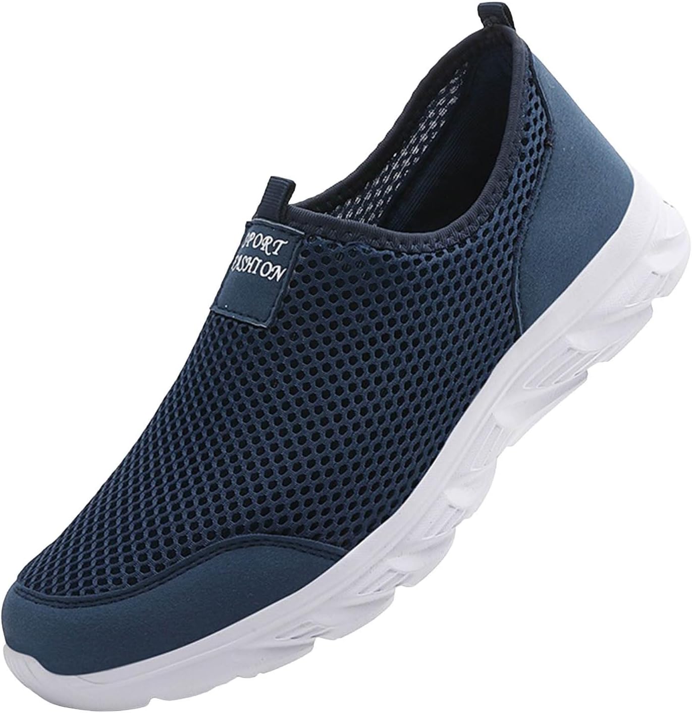 

Мужские кроссовки IWIHMIV для бега, мужские теннисные и прогулочные кроссовки, повседневные дышащие кроссовки, удобные, с нескользящей подошвой, спортивные обувь, синий