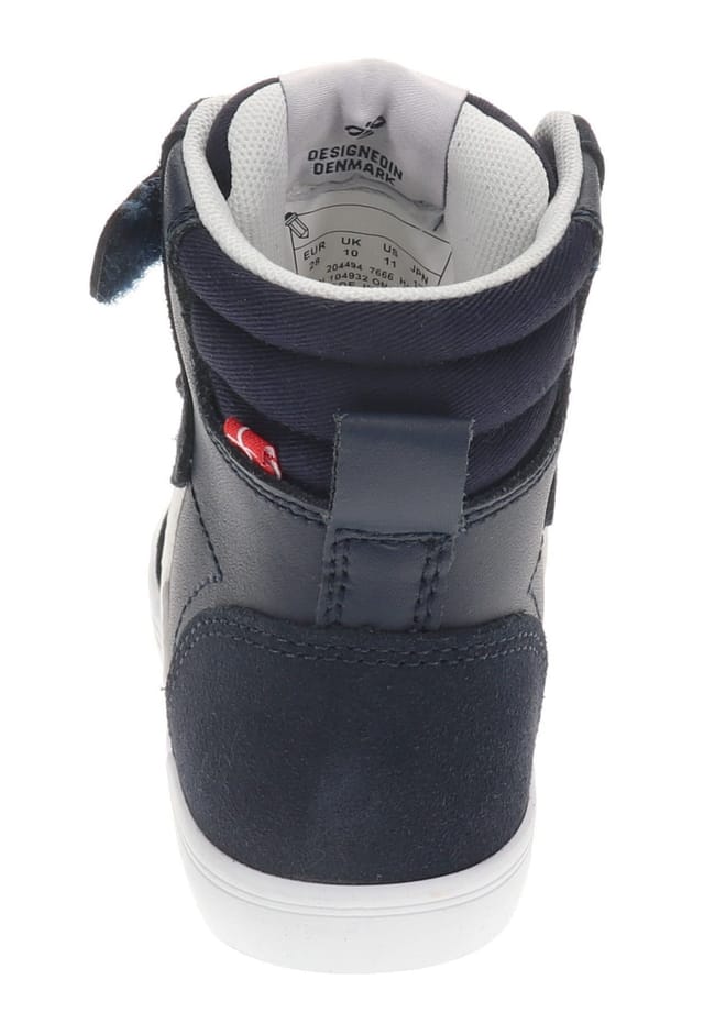 Кроссовки высокие тонкие stadil кожаные высокие jr Hummel, цвет 7666 peacoat — фото 4