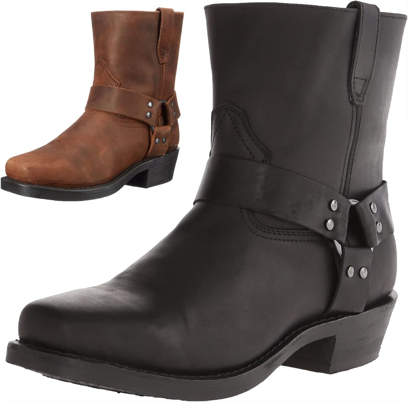 

Короткие ботильоны с квадратным носком и ремешками Xnwchalty, Black