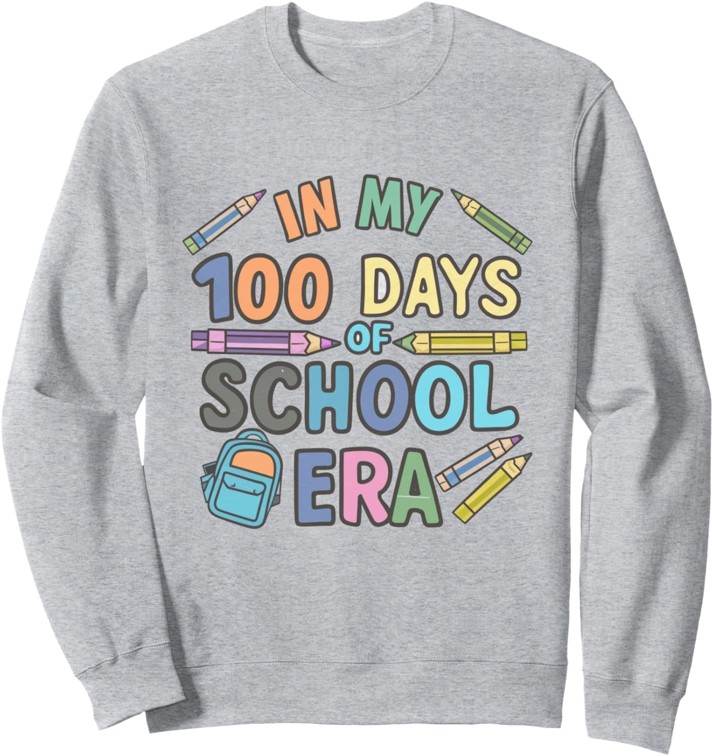 

Забавная толстовка В эпоху 100 дней в школе: учитель и ученик In My 100 Days Of School Era Teacher Student, серый