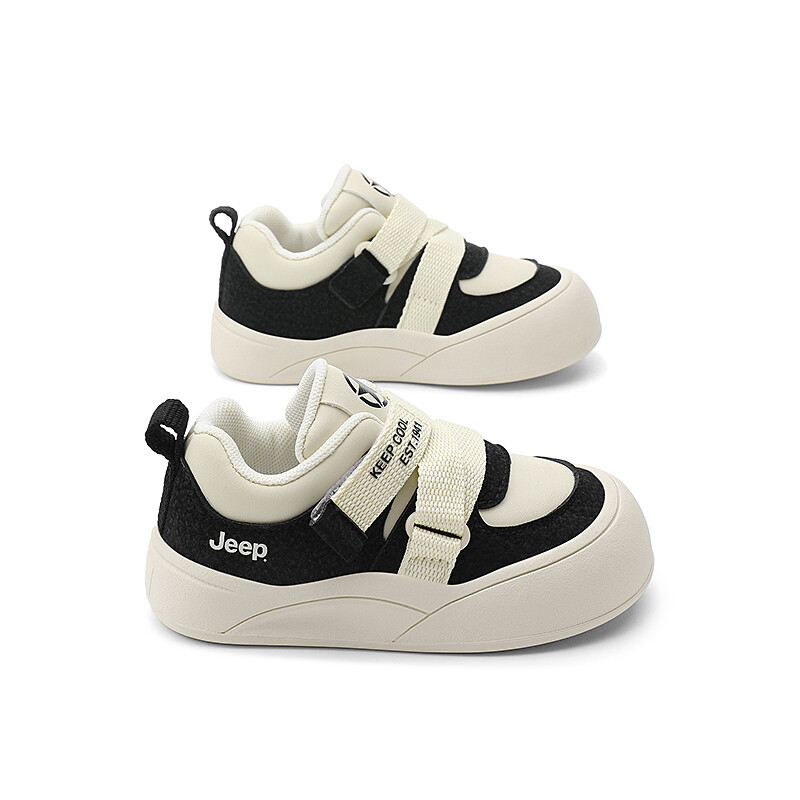 Кроссовки Jeep Toddler Shoes TD Low-top Black, бежевый/черный — фото 4