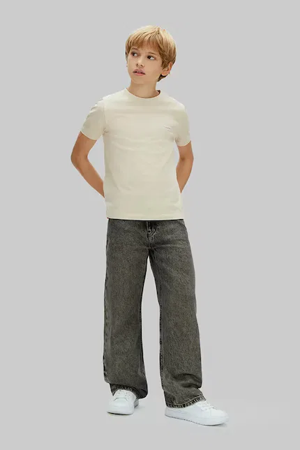 Футболка хлопковая Calvin Klein Jeans, бежевый — фото 4