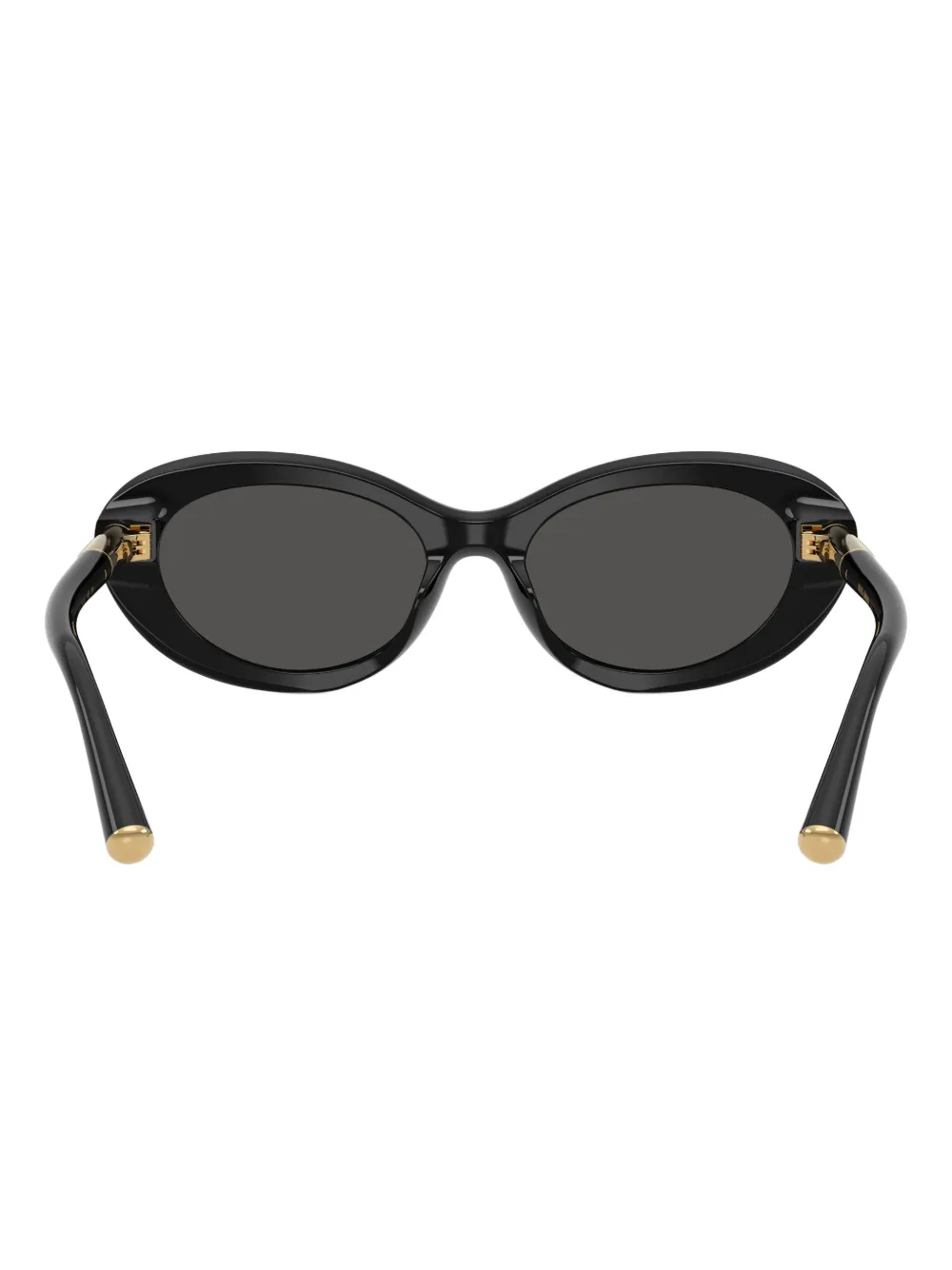 Солнцезащитные очки в овальной оправе Dolce & Gabbana, черный — фото 4