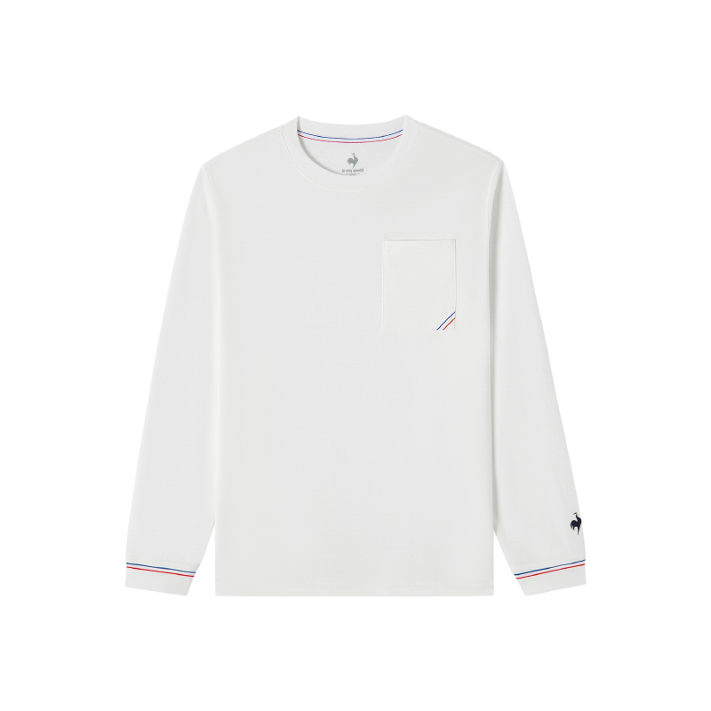 

Футболка унисекс цвета слоновой кости Le Coq Sportif, темно-синий