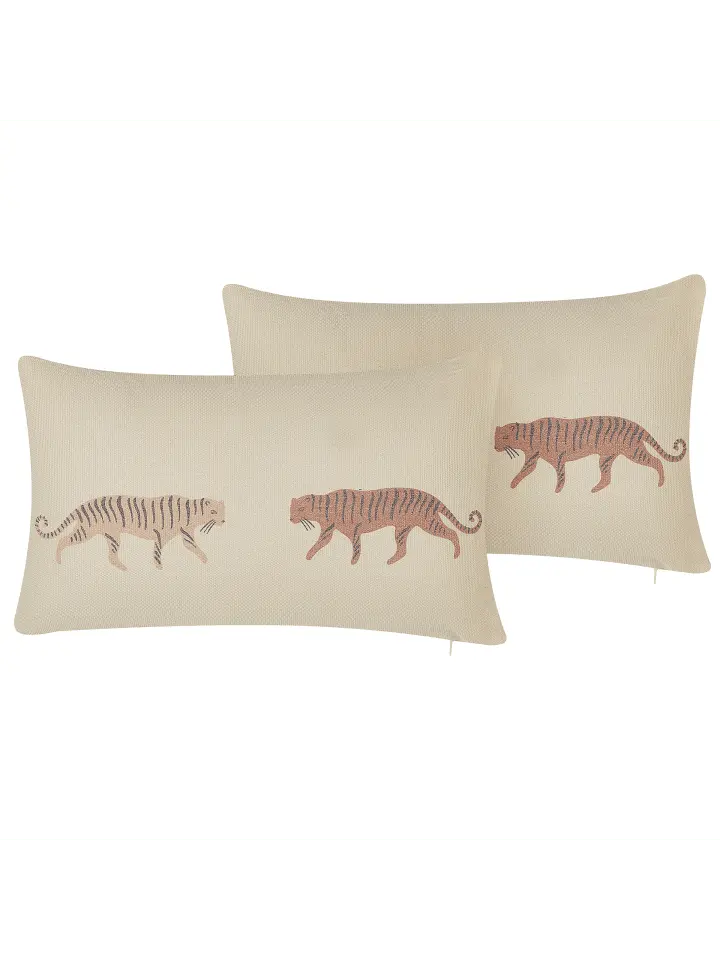 

Декоративная подушка Beliani 2er Set Deko NIEREMBERGIA, цвет beige/braun