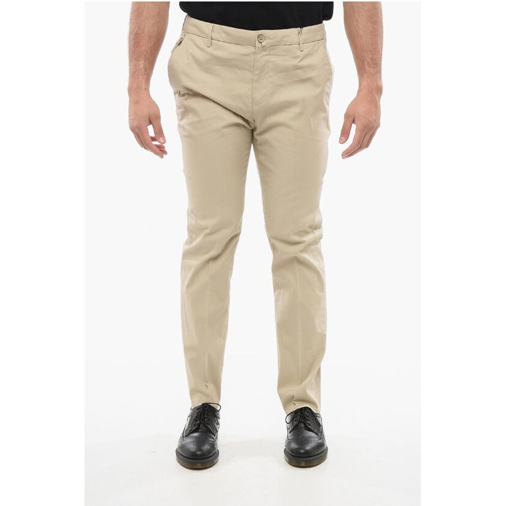 

Брюки из текстурированного хлопка с петлей для ремня Corneliani, Beige