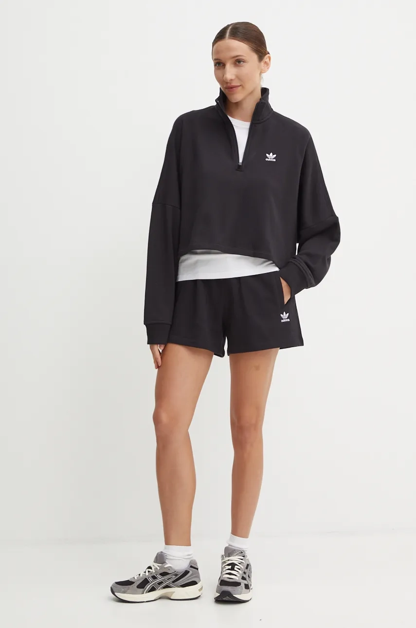 Хлопковые шорты adidas Originals, черный — фото 3
