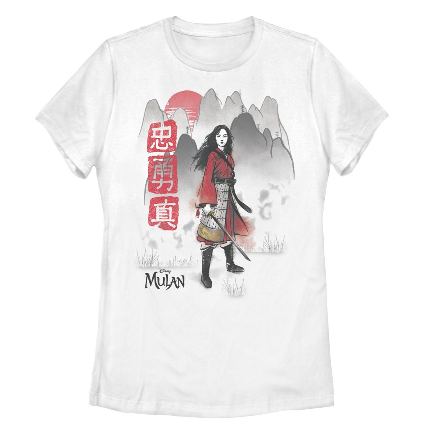 

Детская футболка Disney Mulan с акварельным горным портретом Licensed Character