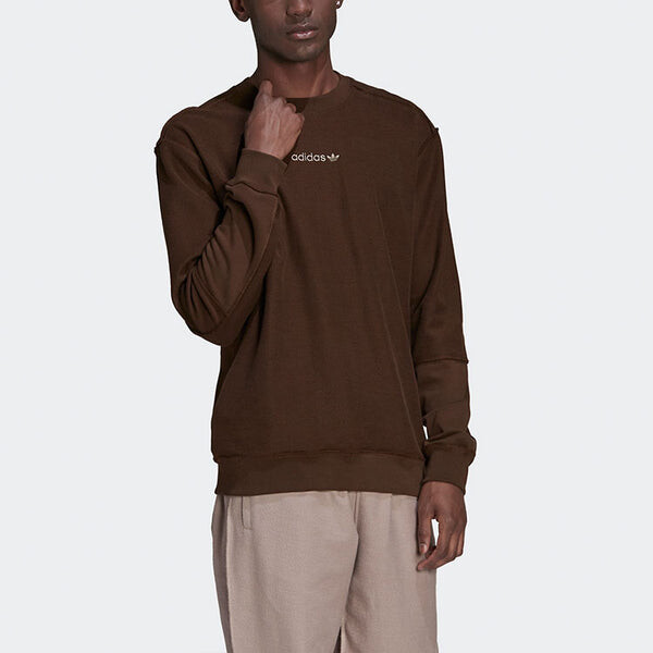 Толстовка Men's adidas originals Sports Round Neck Pullover Brown, мультиколор — фото 4