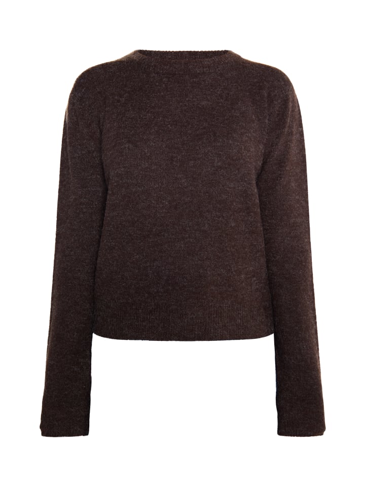 

Женский вязаный свитер темно-коричневого цвета usha FESTIVAL