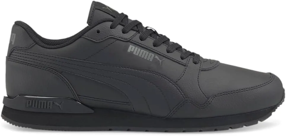 Мужские кроссовки PUMA St Runner V3 с шнуровкой, повседневные - белые, черный — фото 2
