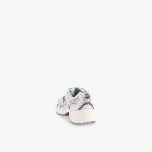 Кроссовки New Balance Mr530 с логотипом, белый / розовый — фото 4
