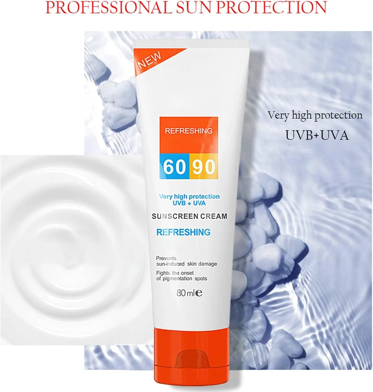 Солнцезащитный спрей-стик SPF 60 Generic белый 80 мл — фото 2