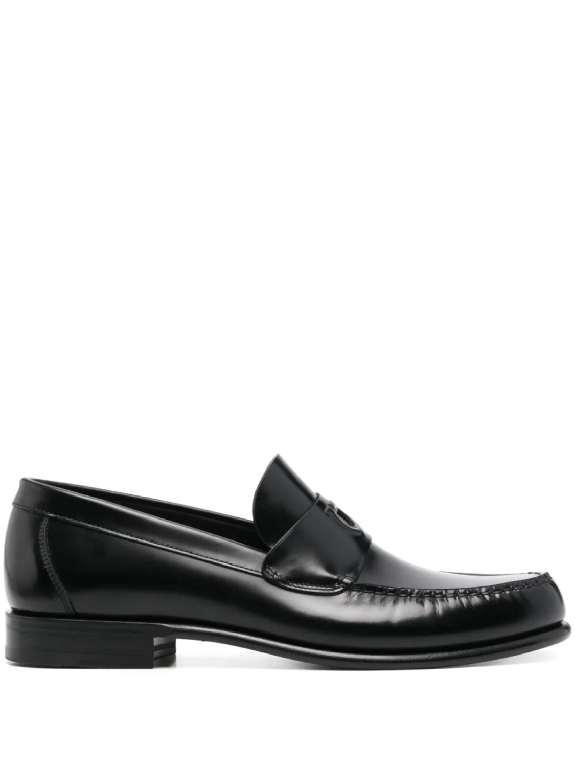 

Лоферы Ferragamo с тиснением Gancio, черный