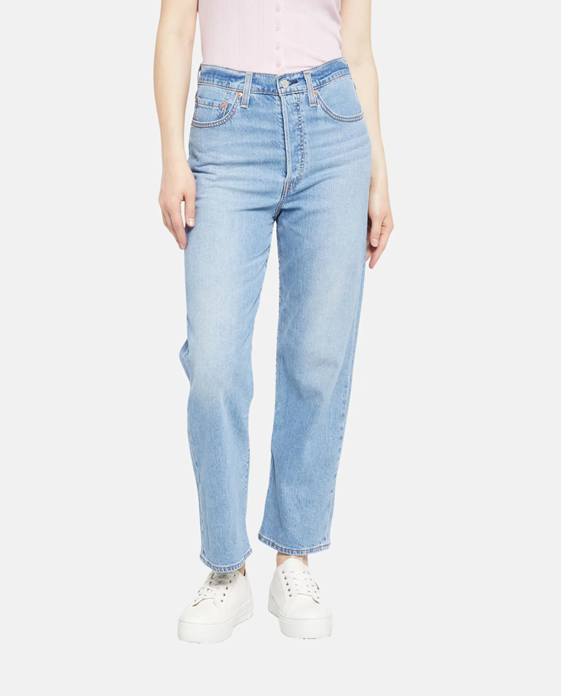 Женские джинсы Ribcage Straight Ankle High Rise Levi's, светло-голубой — фото 2