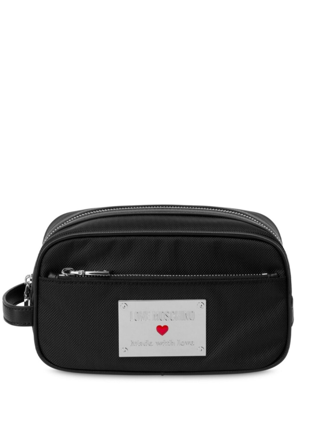 

Love Moschino косметичка с логотипом, черный