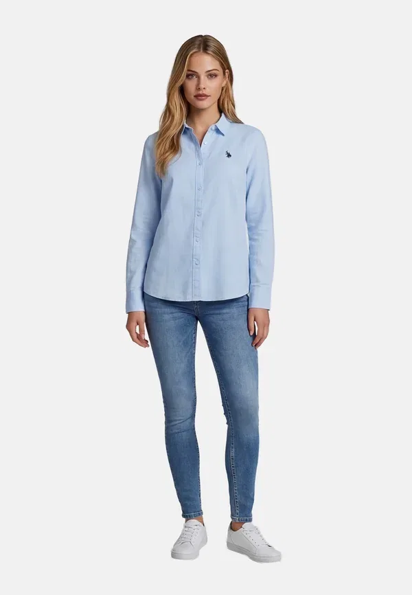 Блуза Usbellaa button down U.S. Polo Assn., светло-голубой — фото 2