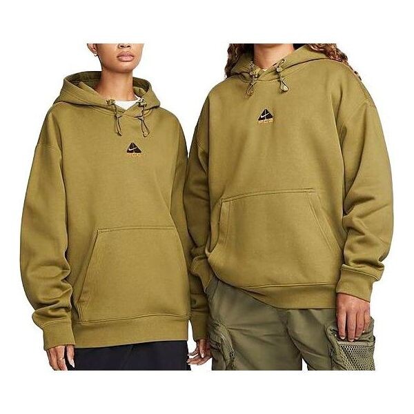 Толстовка Nike ACG Therma-FIT Fleece Pullover Hoodie 'Olive', зеленый — фото 2